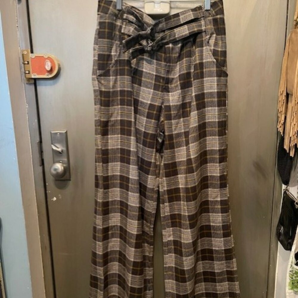 Free People Retro Flannel plaid / tartan Wide Leg - Palazzo  pants